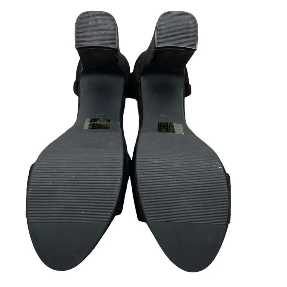Nasty Gal Women's‎ Black Faux Suede Mis Sized NWOT Platform Heel Size 8.5/39 M
